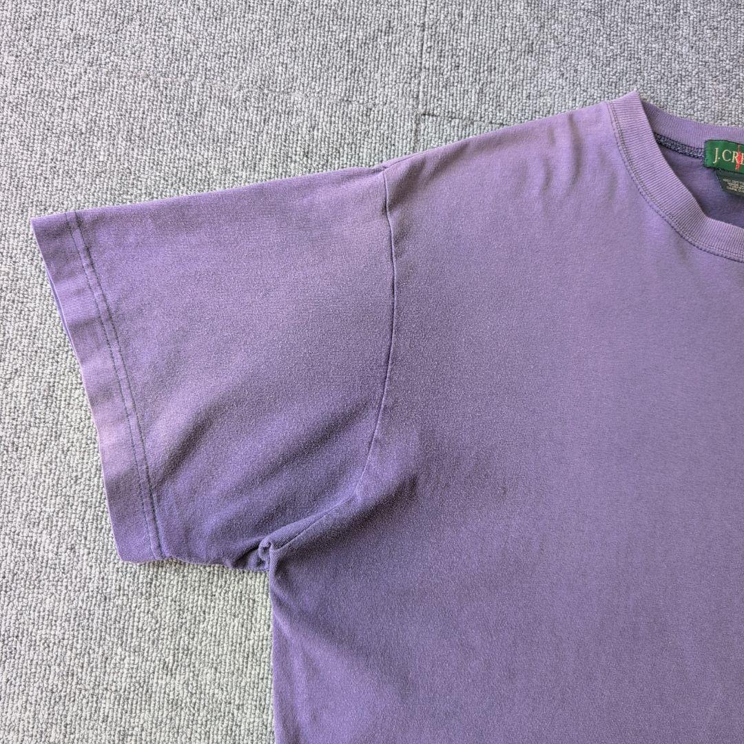 鬼フェード 90s J.CREW Tシャツ 茄子紺 無地 巨人タグ L オールド