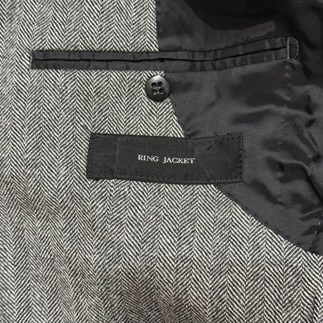 RING JACKET ヘリンボーン テーラードジャケット 42