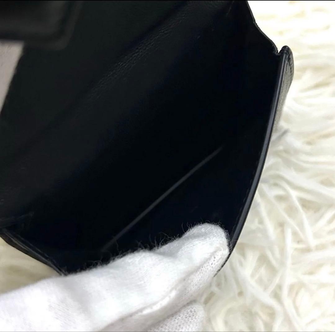 【美品】BALENCIAGA 三つ折り財布 スタームーン黒白 星柄