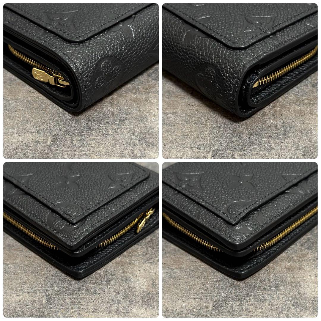 超極美品 現行ロゴ⭐️ルイヴィトン アンプラント ポルトフォイユ クレア 黒 財布