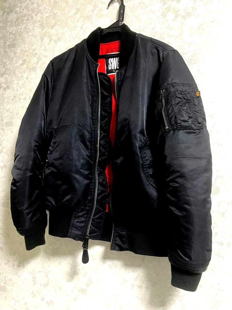 限定 SWAGGER×ALPHAスワッガーアルファフライトジャケットMA-1美品