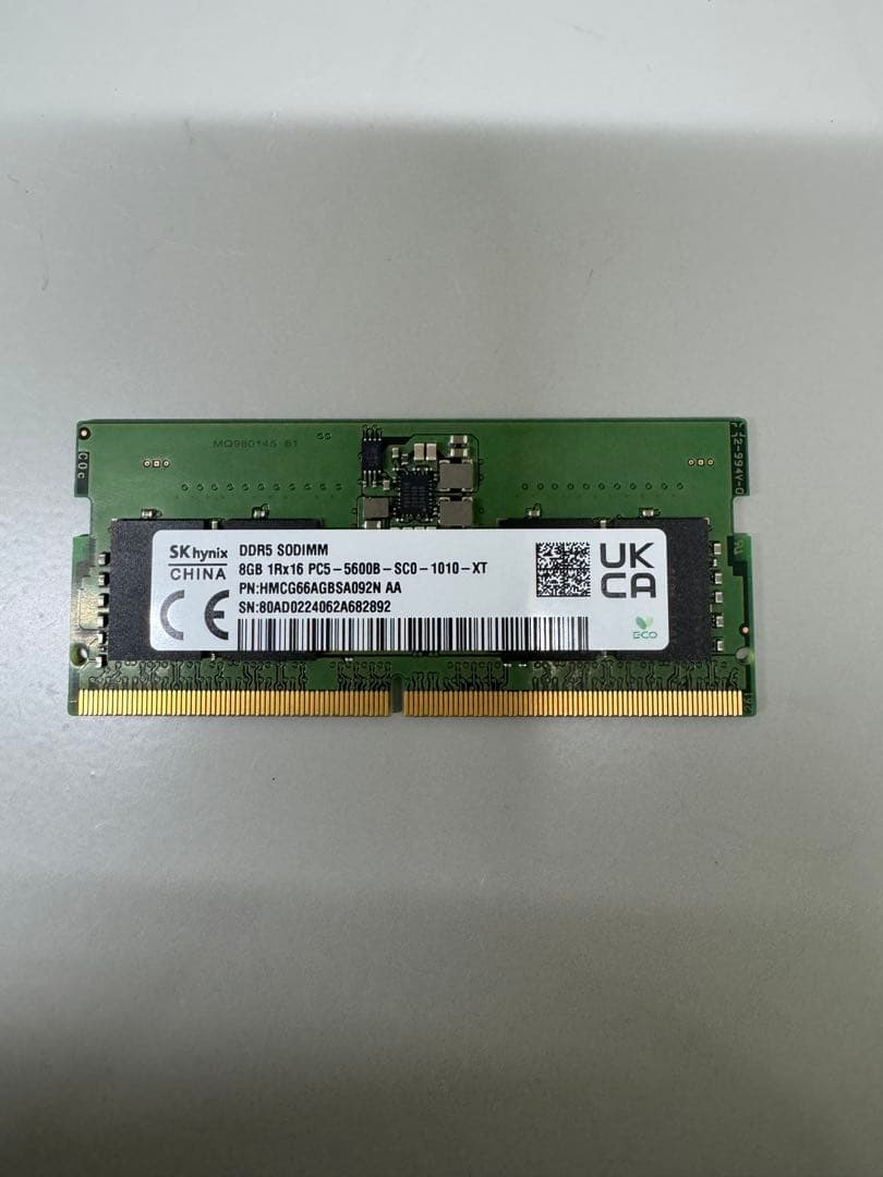 ノートパソコン用メモリ　SK hynix DDR5 8GB 2枚セット