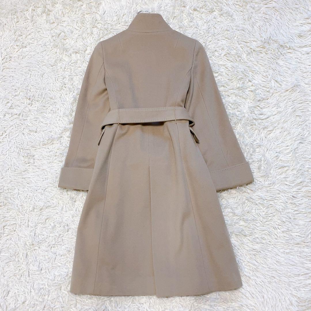 【美品】23区 ロングコート カシミヤ ウール ベルト Aライン コロンボ