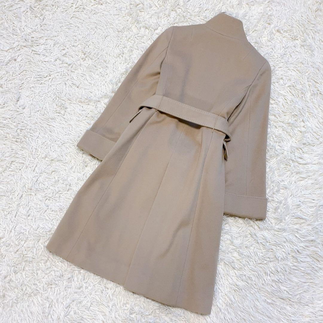 【美品】23区 ロングコート カシミヤ ウール ベルト Aライン コロンボ