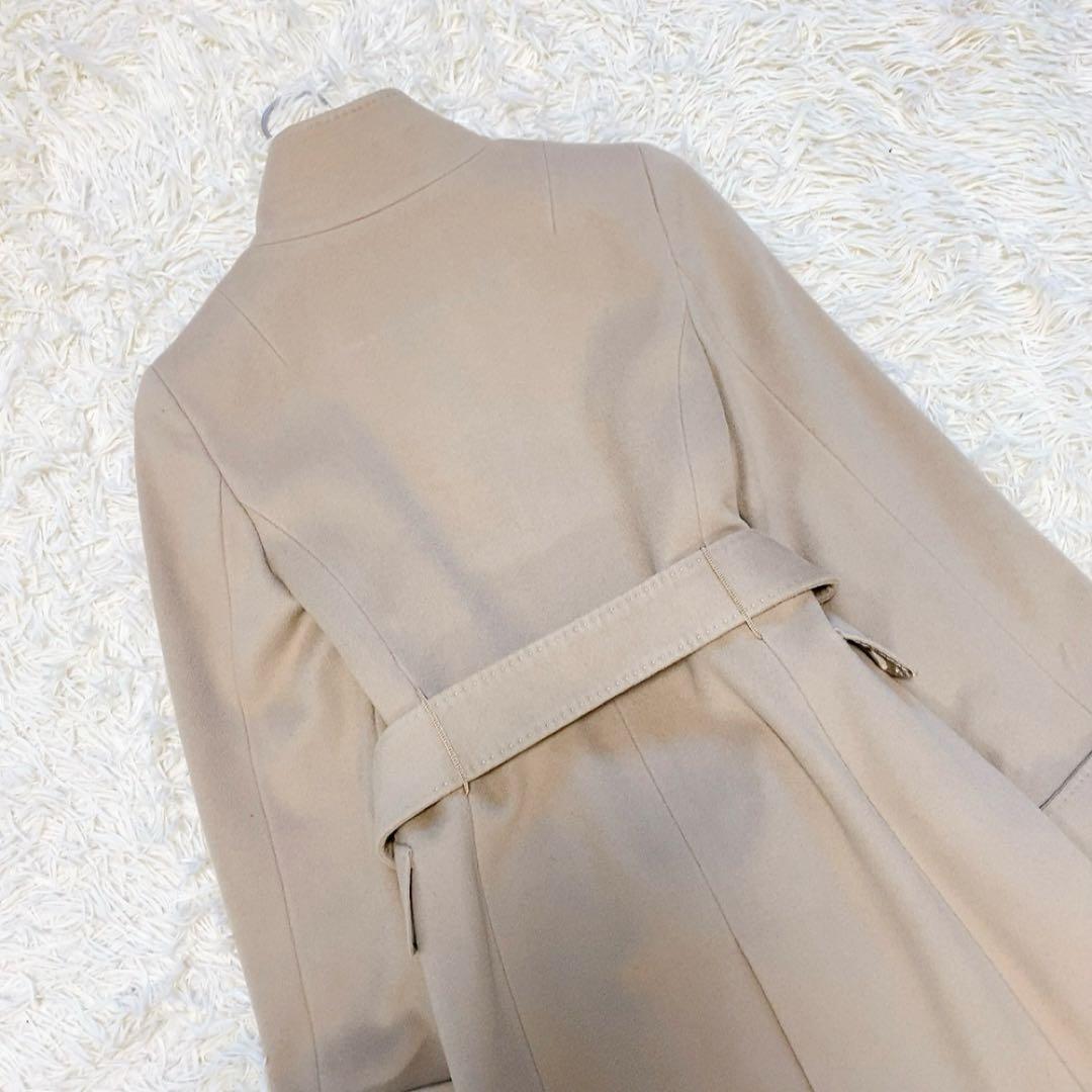 【美品】23区 ロングコート カシミヤ ウール ベルト Aライン コロンボ