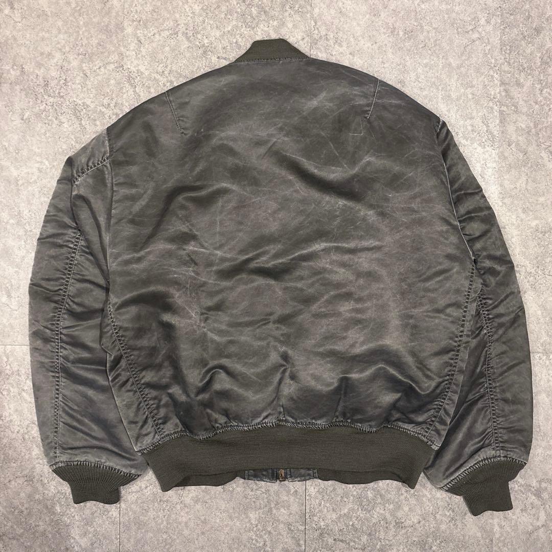 フェード極上 MA-1 フライトジャケット XL ナス紺