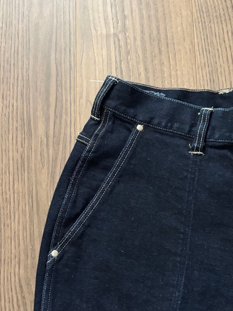 新品•未使用！45R ライ麦ストレッチデニム桃比女インディゴ