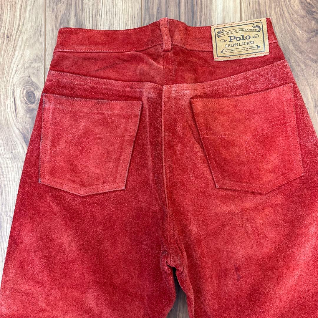 Polo Ralph Lauren 90'S スエードパンツ 赤　ヴィンテージ