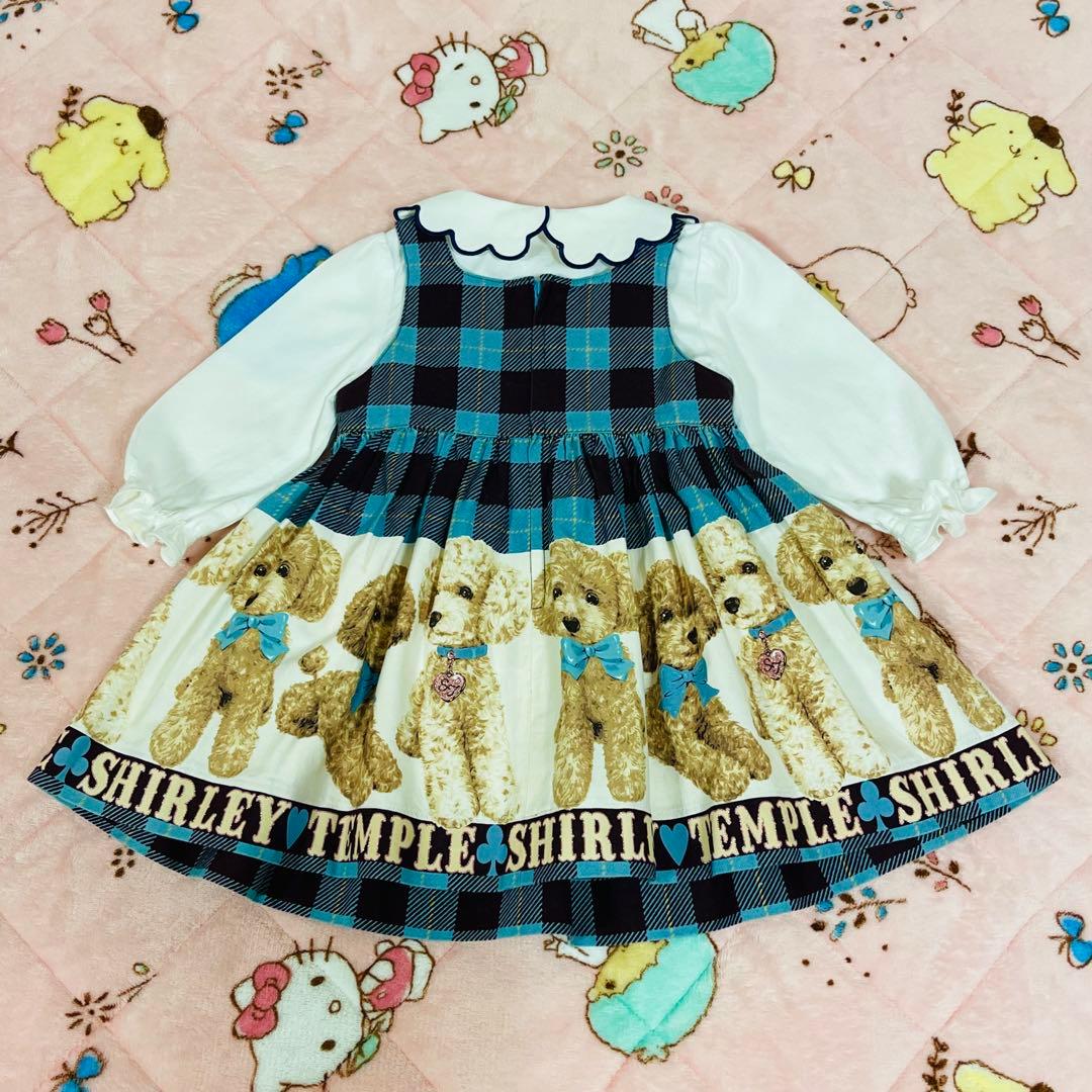 ShirleyTemple プードルｐｔジャンパースカート ブルー 90