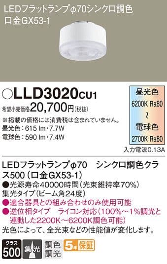 パナソニック LEDフラットランプ 2個セット 未使用品