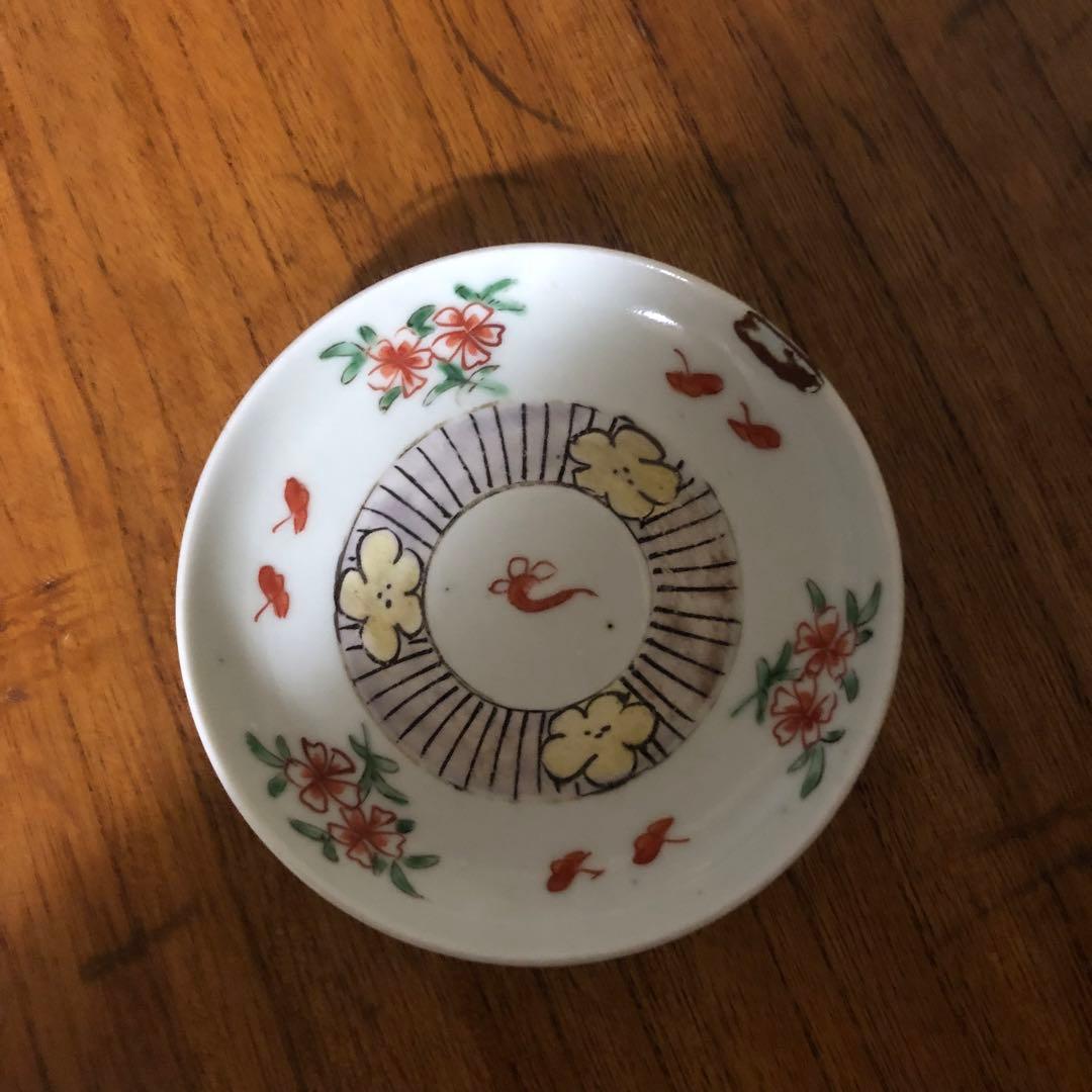 ◆486◆古伊万里 色絵 小皿 手塩皿　蛇の目
