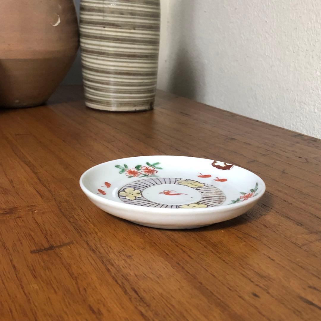 ◆486◆古伊万里 色絵 小皿 手塩皿　蛇の目