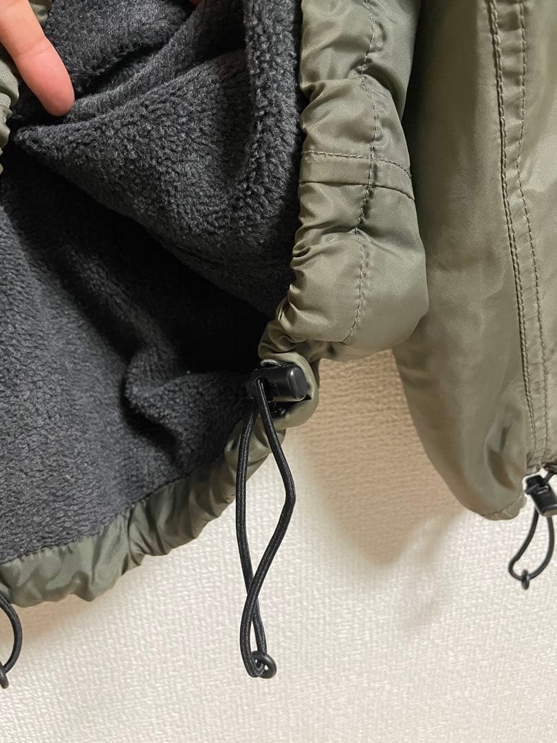 ZUCCa ズッカ ミリタリージャケット 裏フリース仕様　カーキ　アウター　S