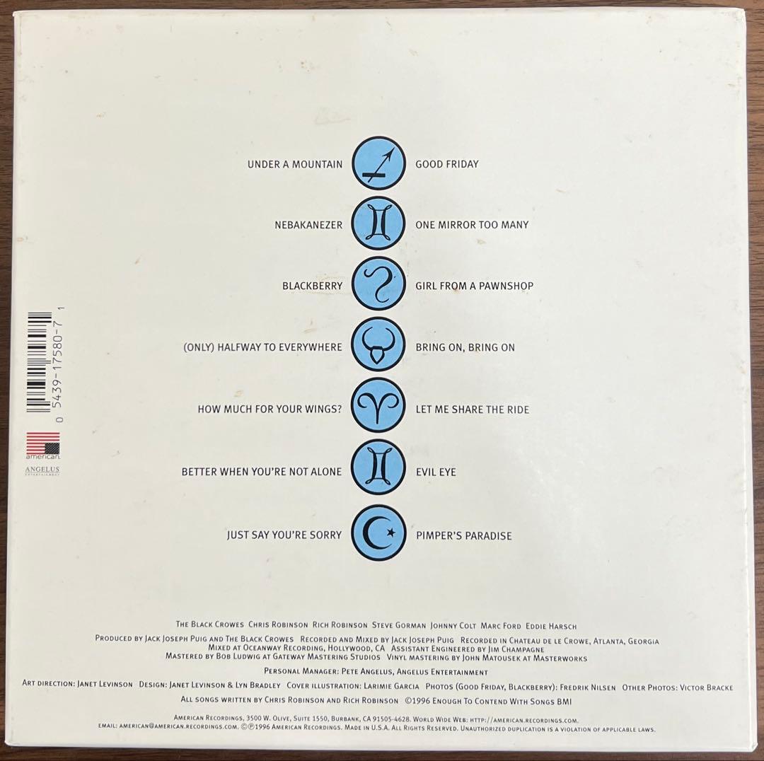洋楽 Black Crowes Three Snakes And one Charm