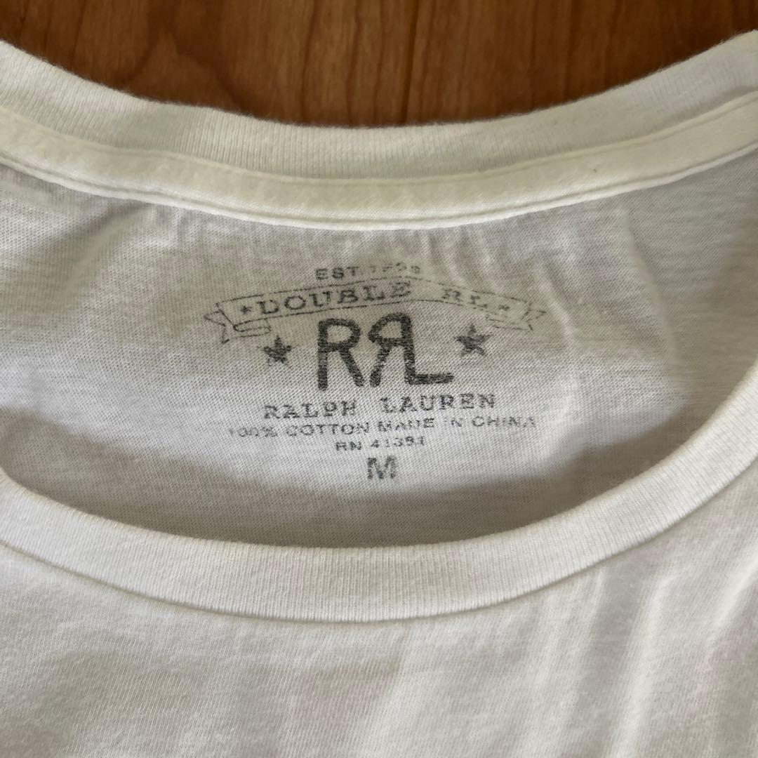 RRL ホワイト Tシャツ Mサイズ　ラルフローレン