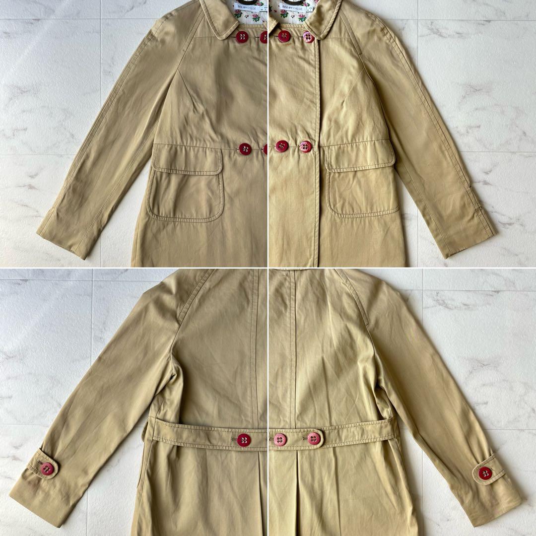 SEE BY CHLOE シーバイクロエ ショート丈 トレンチコート ベージュ