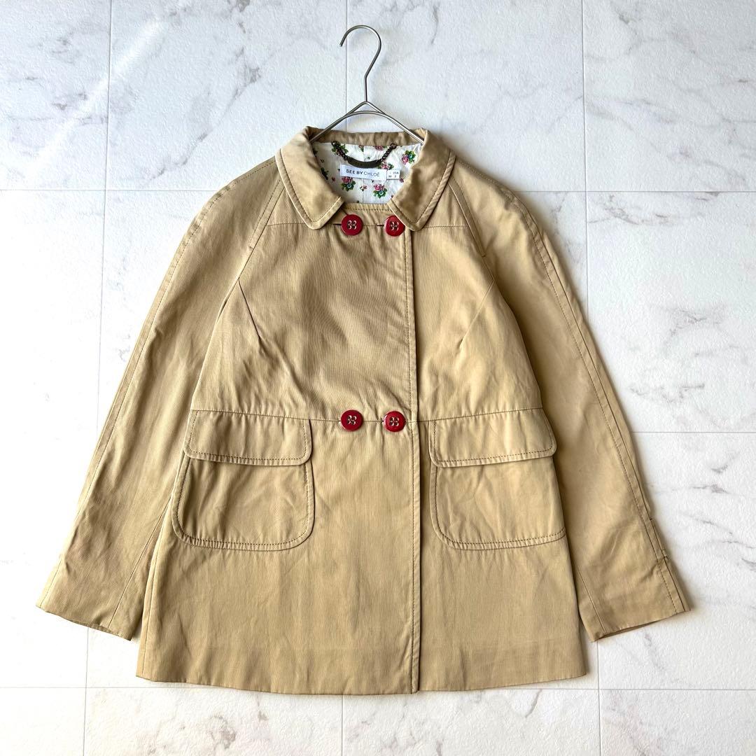 SEE BY CHLOE シーバイクロエ ショート丈 トレンチコート ベージュ