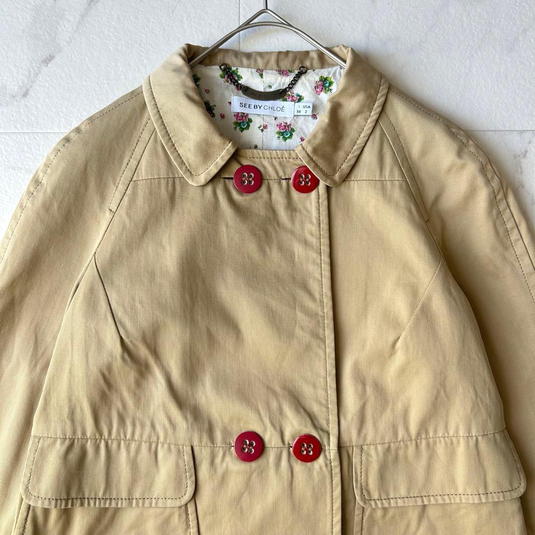 SEE BY CHLOE シーバイクロエ ショート丈 トレンチコート ベージュ