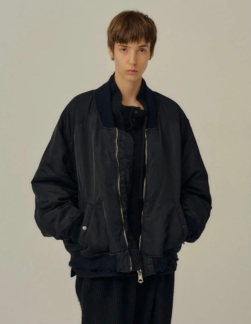 ジャケット・アウター ANCELLM FADED BOMBER JACKET Size1 Black