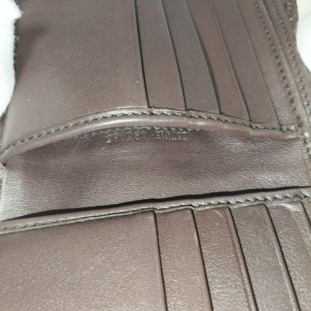 GUCCI ダークブラウン グッチシマレザー　二つ折り財布