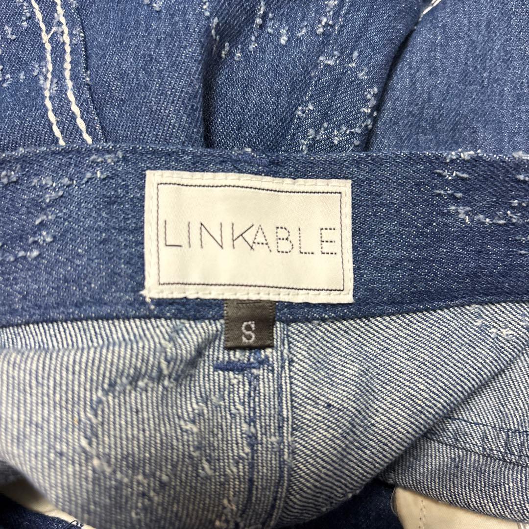 完売品　LINKABLE リンカブル　フラワーデニムパンツ　サイズS