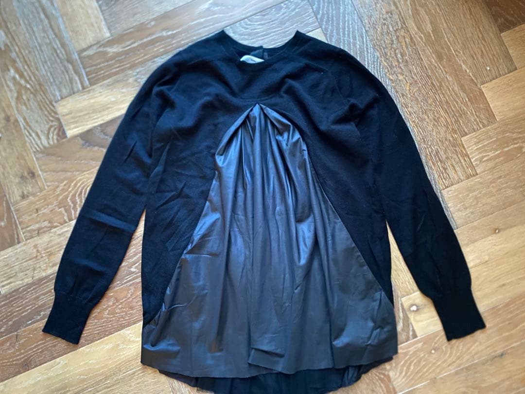 sacai luck ブラック ニットカーディガンsize2
