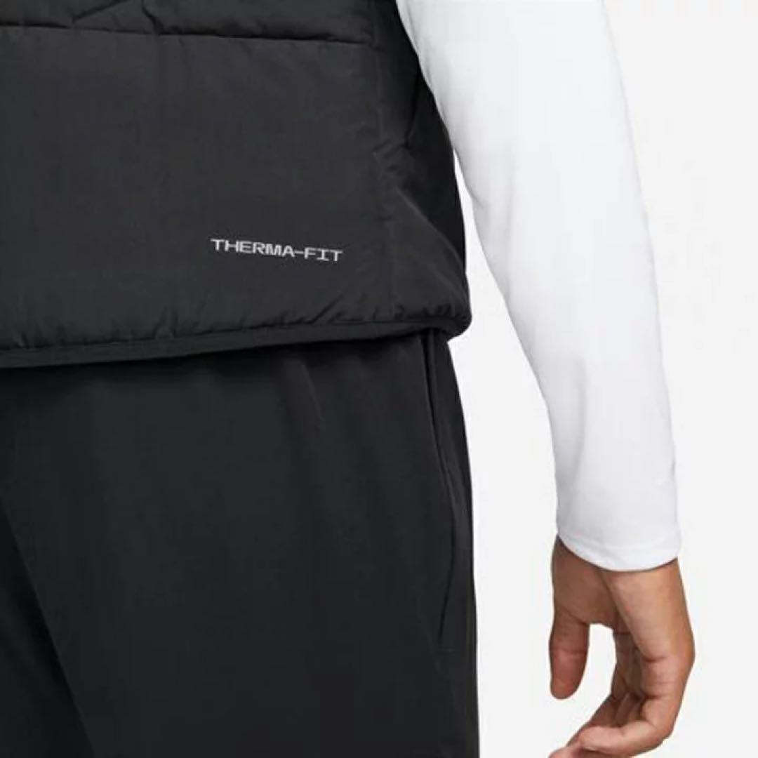 ナイキ　サーマフィット　レペル　メンズ　ランニングベスト　中綿　2XL 黒 防寒