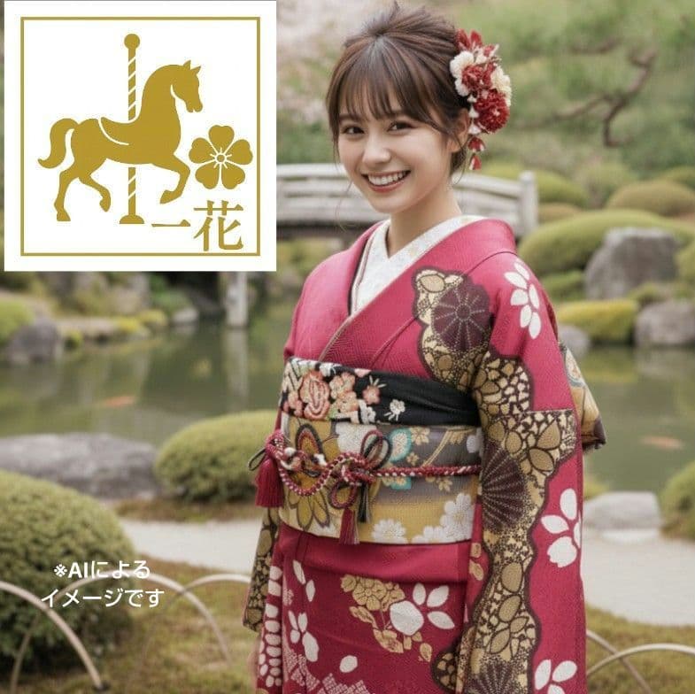 yukko様　407.振袖7点セット　正絹　フルセット　成人式