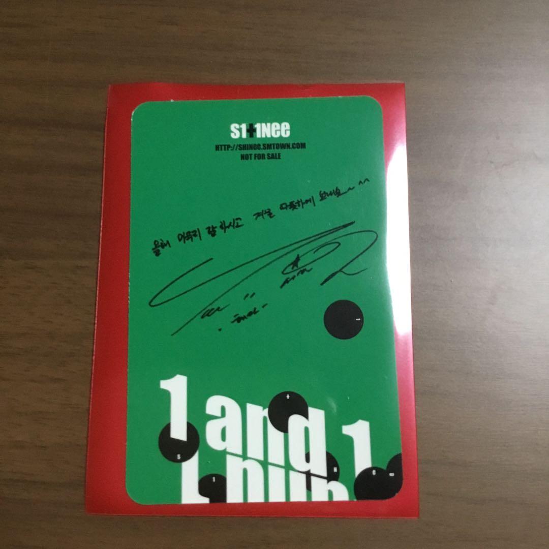 SHINee 1 and 1 テミントレカ付き❗️