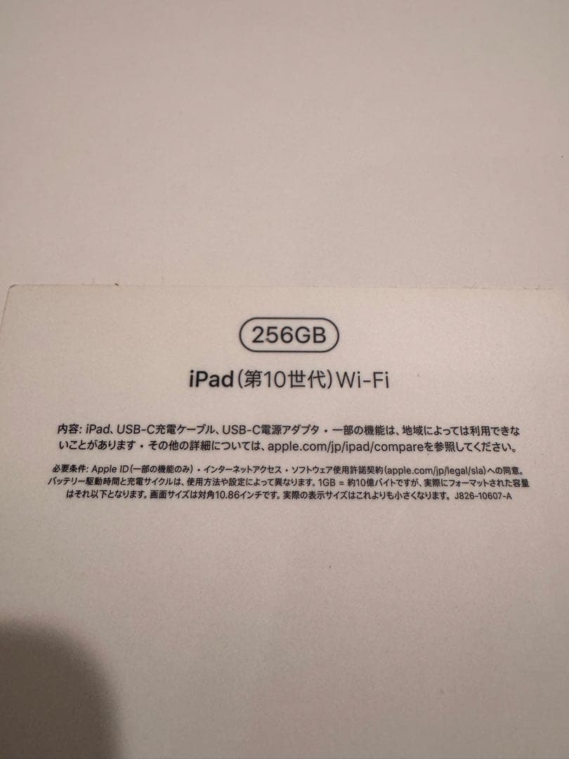 iPad 第10世代 WiFiモデル 256GB + Apple pencil