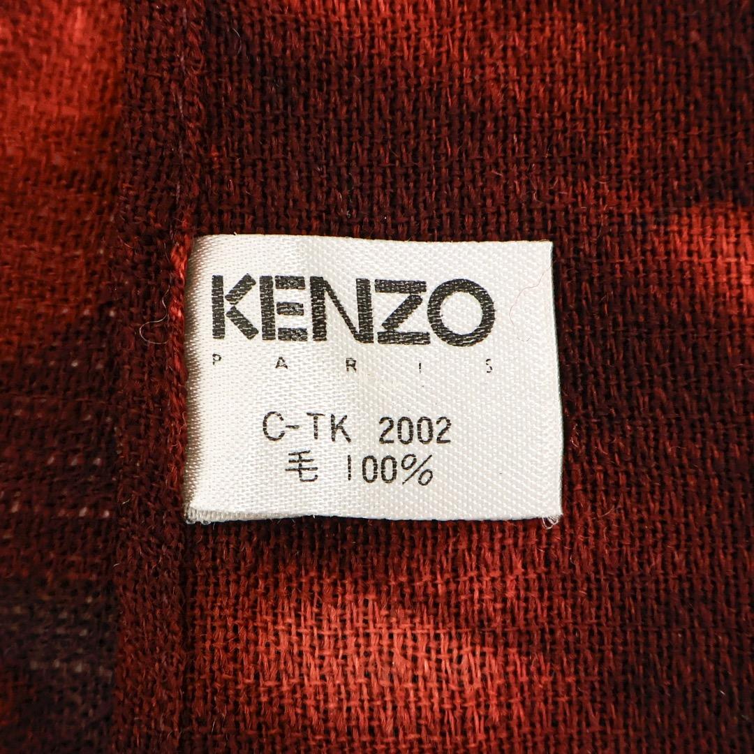 H4811-58◾️ヴィンテージ ケンゾー　花柄大判ショール