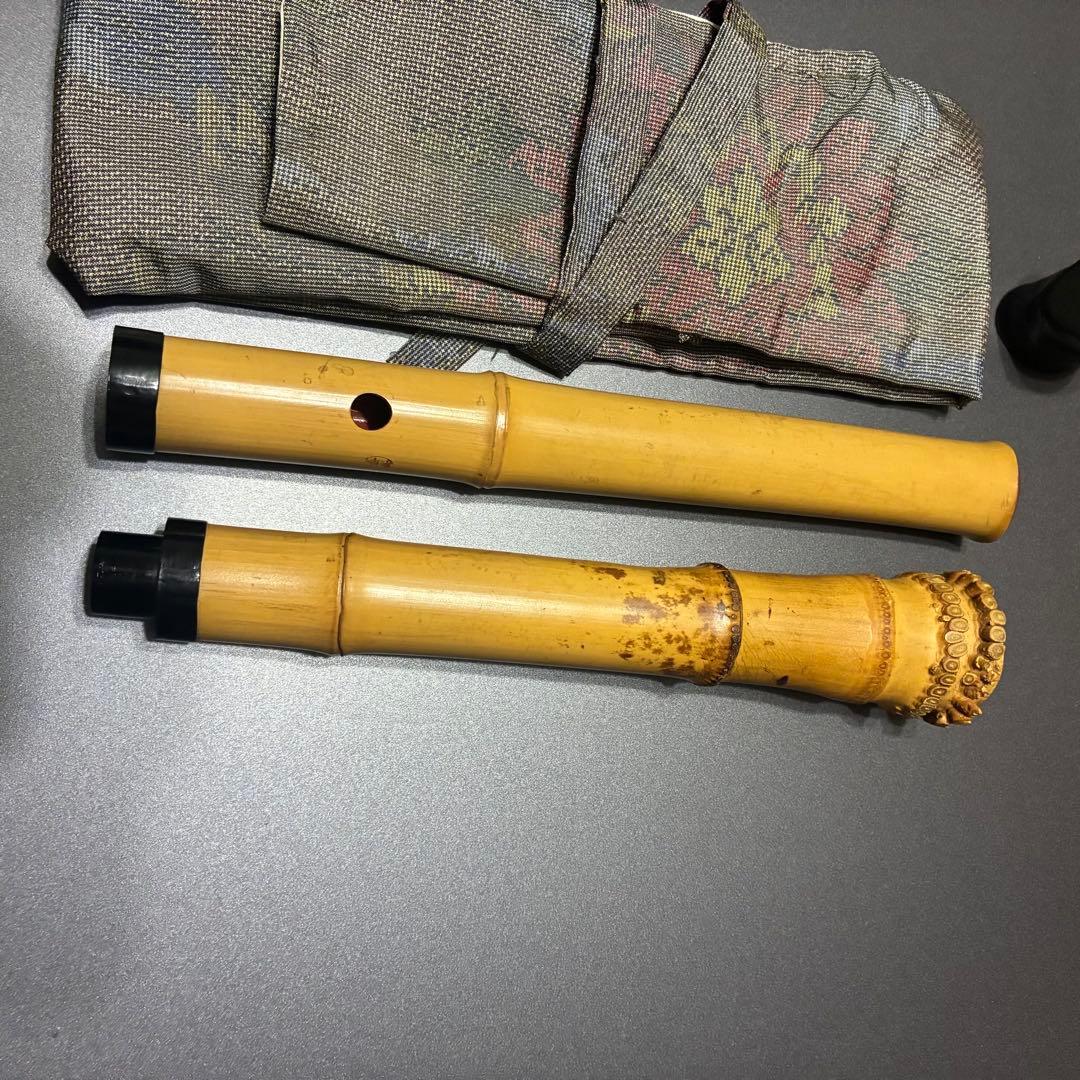 竹井　琴古流 百瀬芳童 在銘 尺八 和楽器 全長約54.2cm