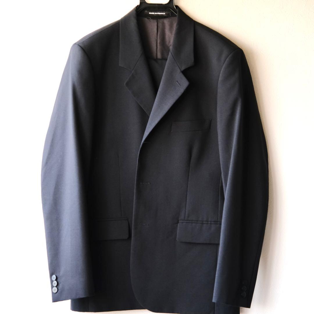 フランス製agnes b.HOMMEアニエスベーフレンチブラックスーツ50/42
