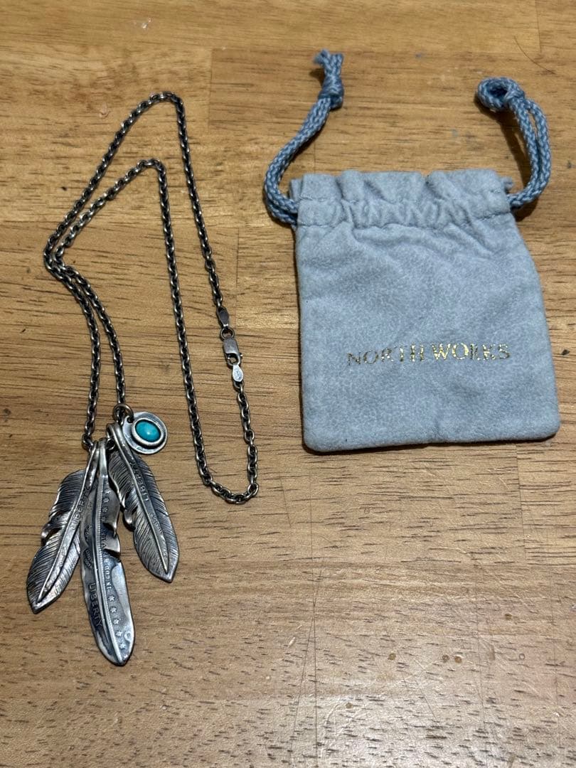 S*R様 ノースワークス　フェザーネックレスセット　ターコイズ