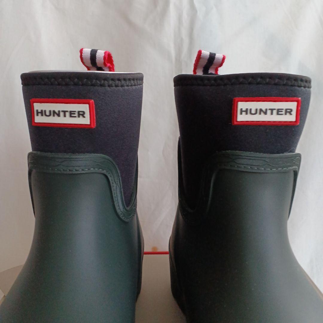 HUNTER ダークグリーン ショートブーツ