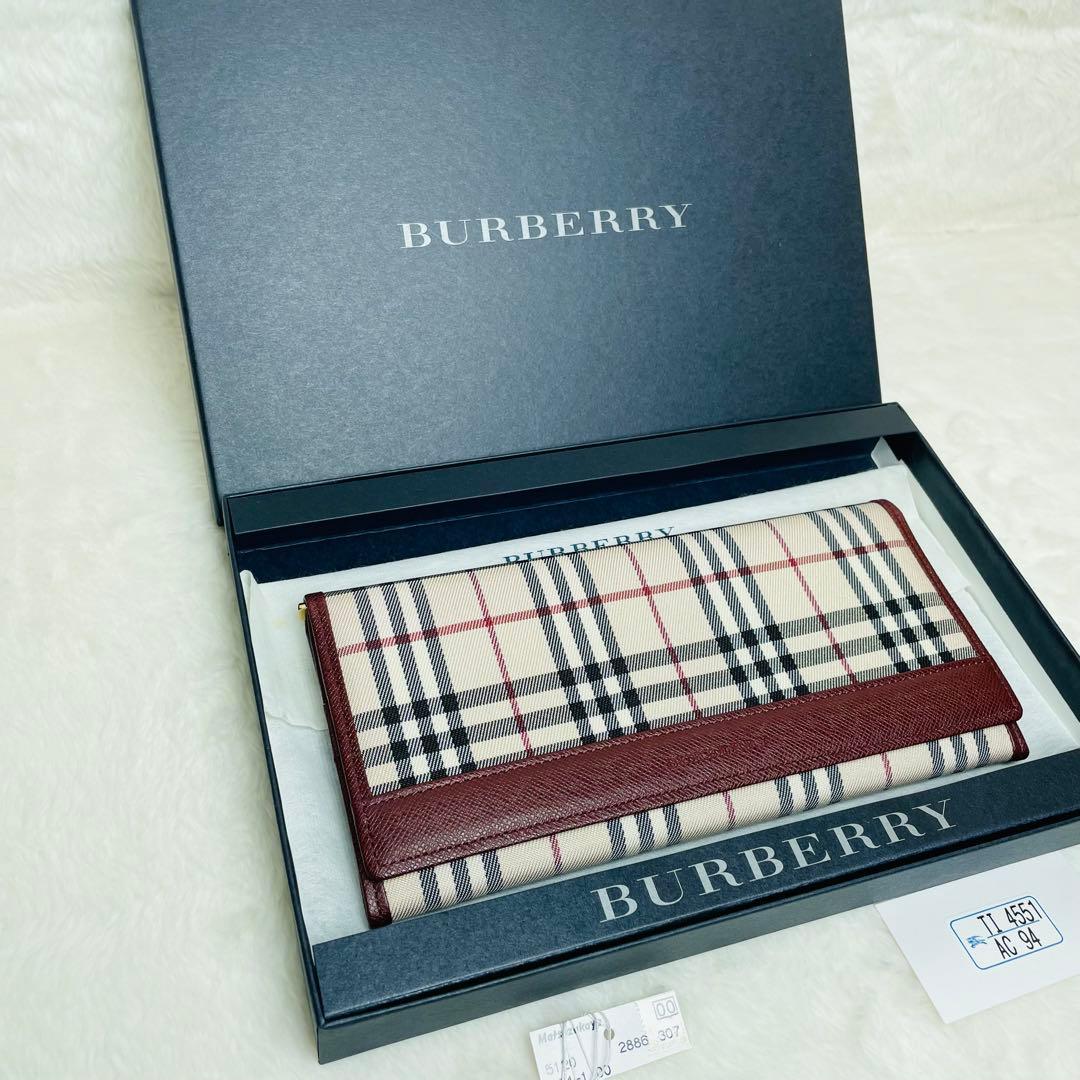 新品未使用箱付✨正規品BURBERRY 長財布　二つ折り　ノバチェック　おしゃれ