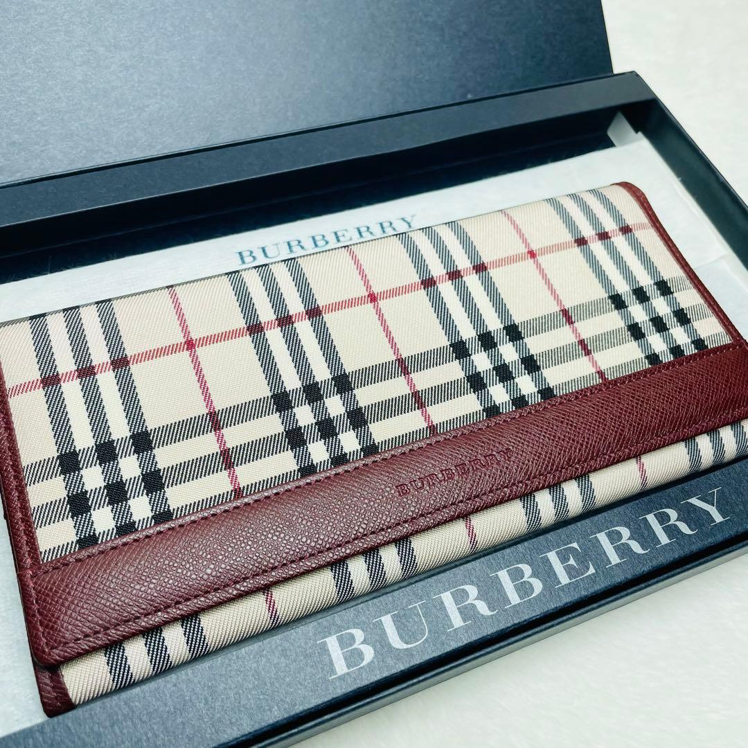 新品未使用箱付✨正規品BURBERRY 長財布　二つ折り　ノバチェック　おしゃれ