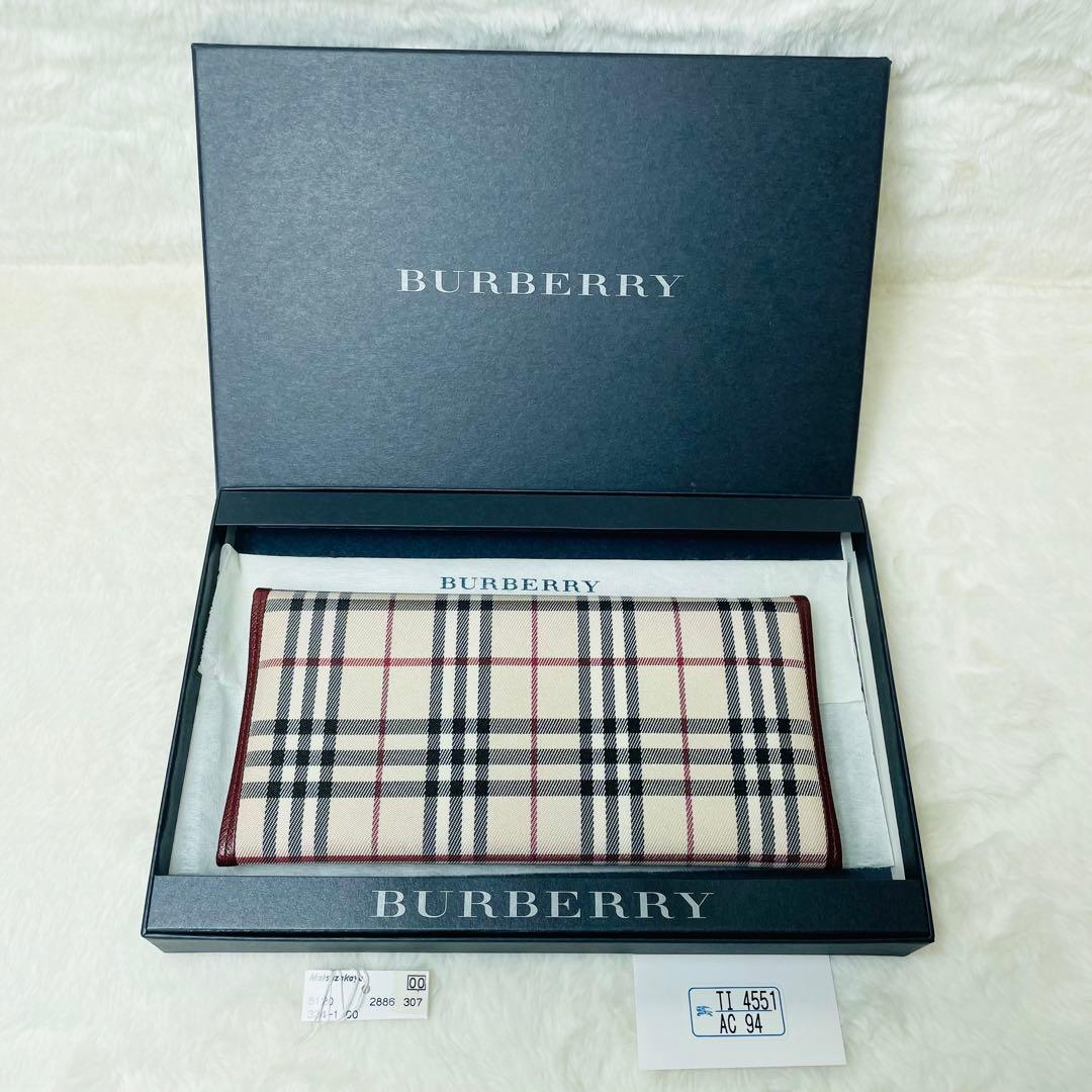 新品未使用箱付✨正規品BURBERRY 長財布　二つ折り　ノバチェック　おしゃれ