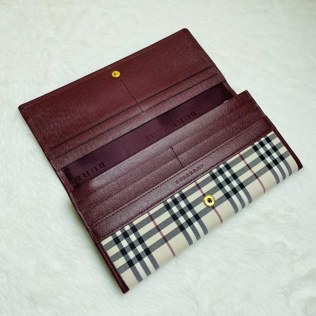 新品未使用箱付✨正規品BURBERRY 長財布　二つ折り　ノバチェック　おしゃれ