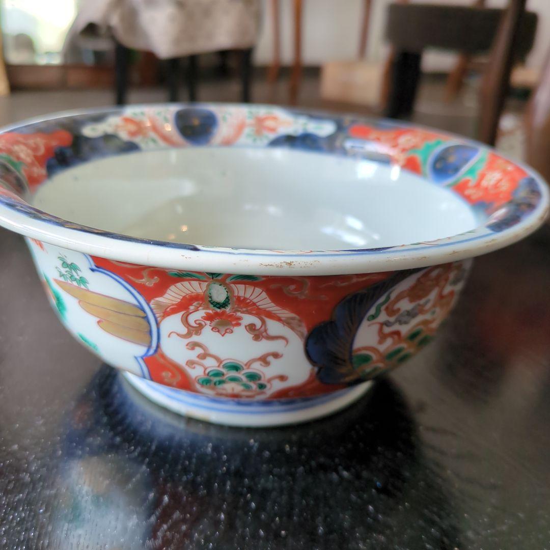 骨董　古伊万里　色絵　鉢　盛鉢　器　③　陶器　アンティーク