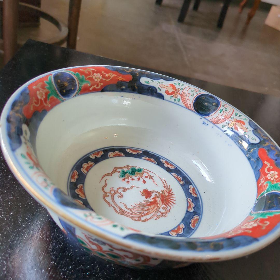 骨董　古伊万里　色絵　鉢　盛鉢　器　③　陶器　アンティーク