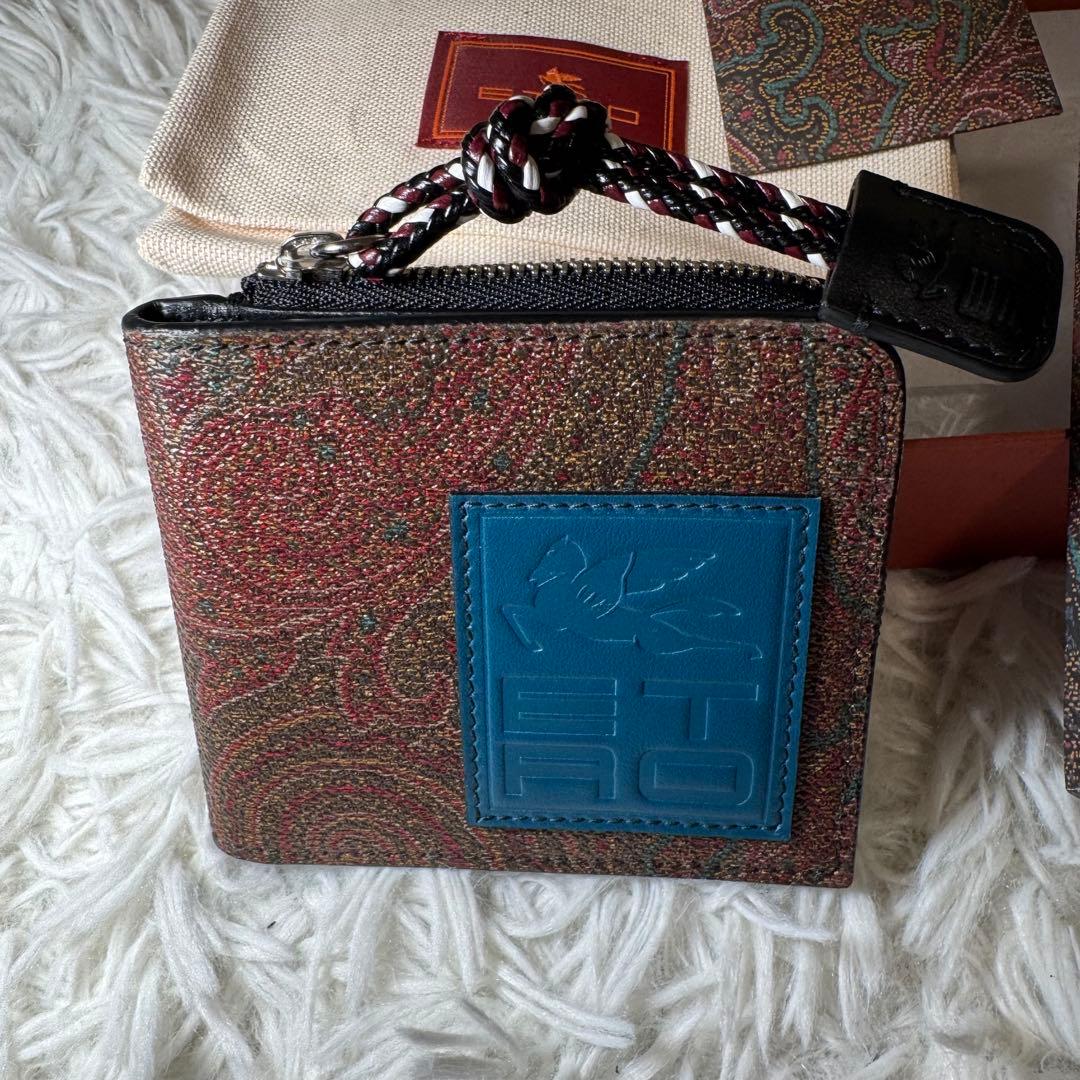 ☆【未使用】ETRO ペイズリー柄 ミニウォレット マルチカラー 付属品完備☆