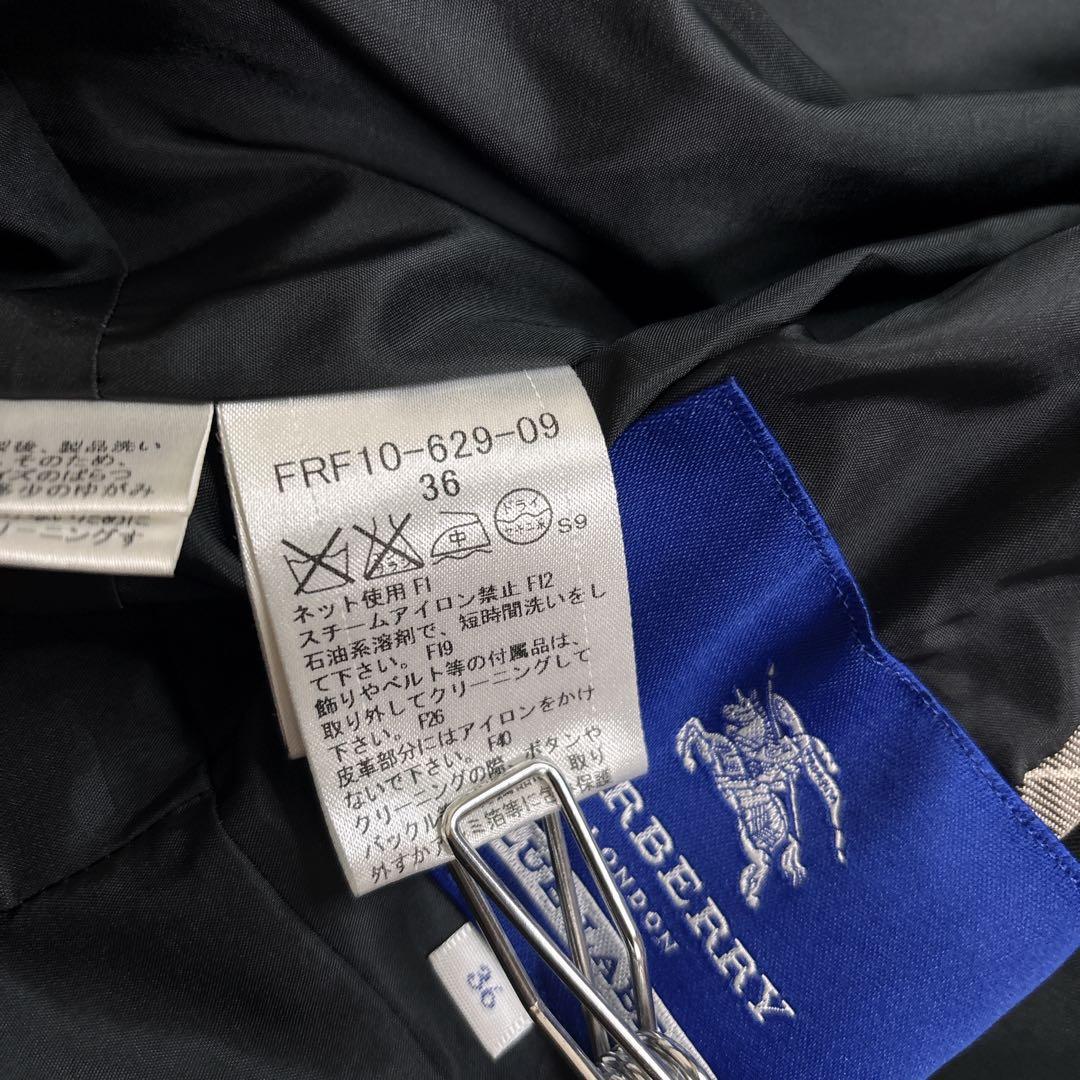 ✨希少バーバリーブルーレーベル トレンチコート ノバチェック 黒SサイズY2K