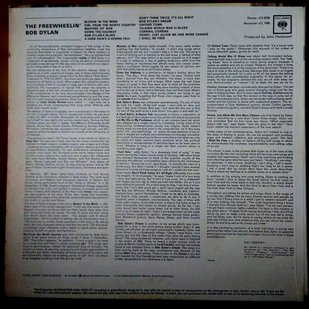 米国盤THE FREEWHEELIN' BOB DYLAN