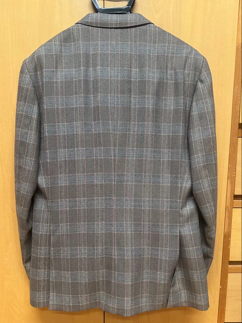 Paul Smith メンズスーツ グレーンチェック柄（グレー✖️ピンク）Lサイズ
