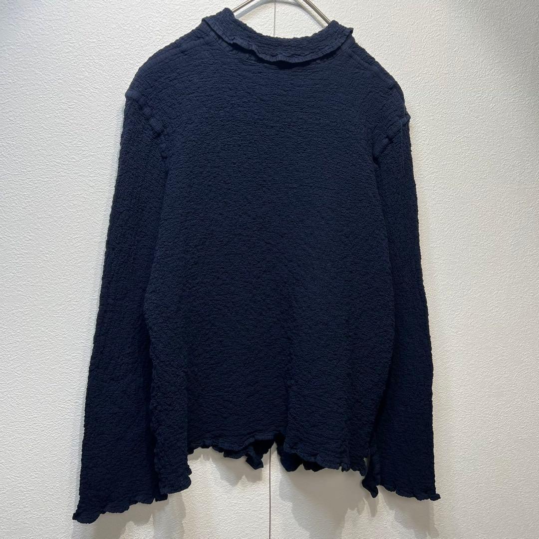 希少 美品 ミー イッセイミヤケ プリーツ デザイン 長袖 シャツ カーディガン