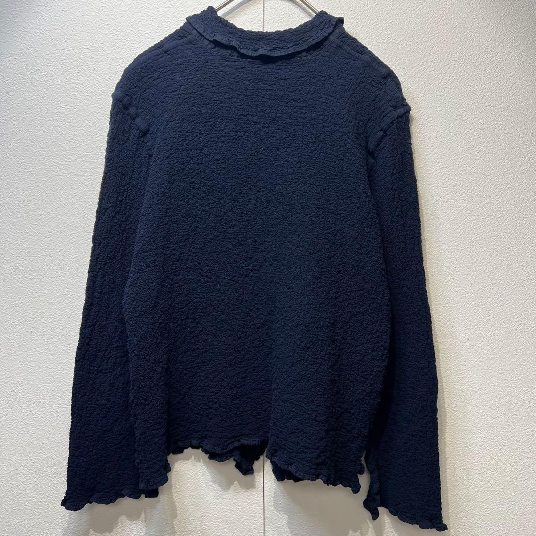 希少 美品 ミー イッセイミヤケ プリーツ デザイン 長袖 シャツ カーディガン