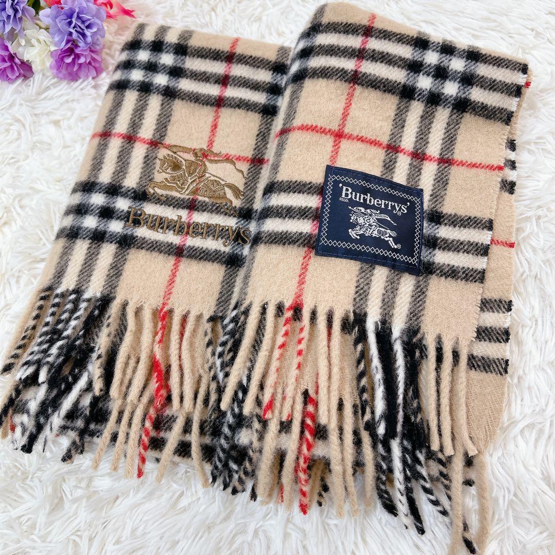 希少✨ Burberry’s バーバリーズ ひざ掛け ナイトロゴ 刺繍 レア