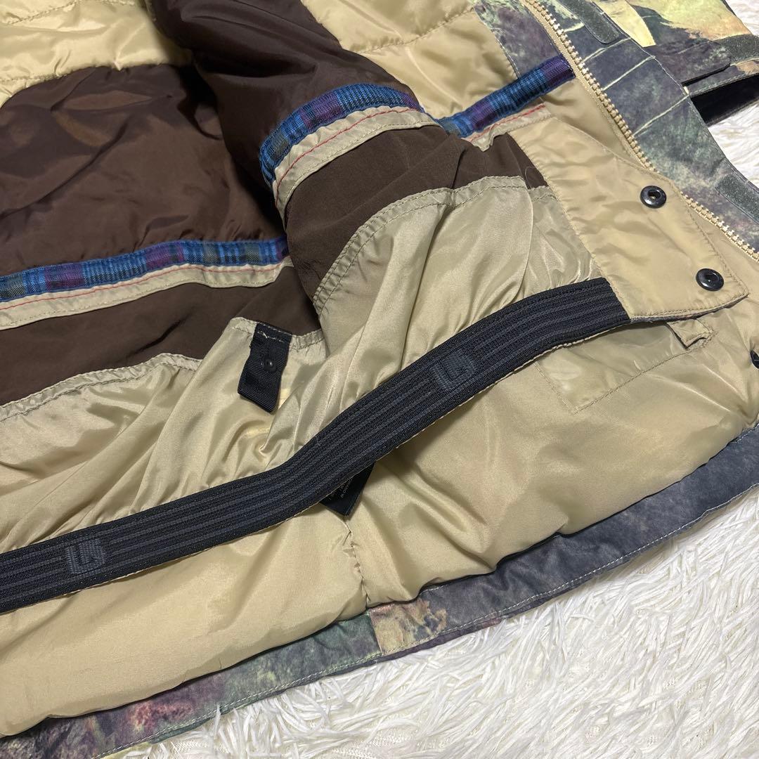 BURTON バートン 総柄カモ スノーボードジャケット フード付き 2722