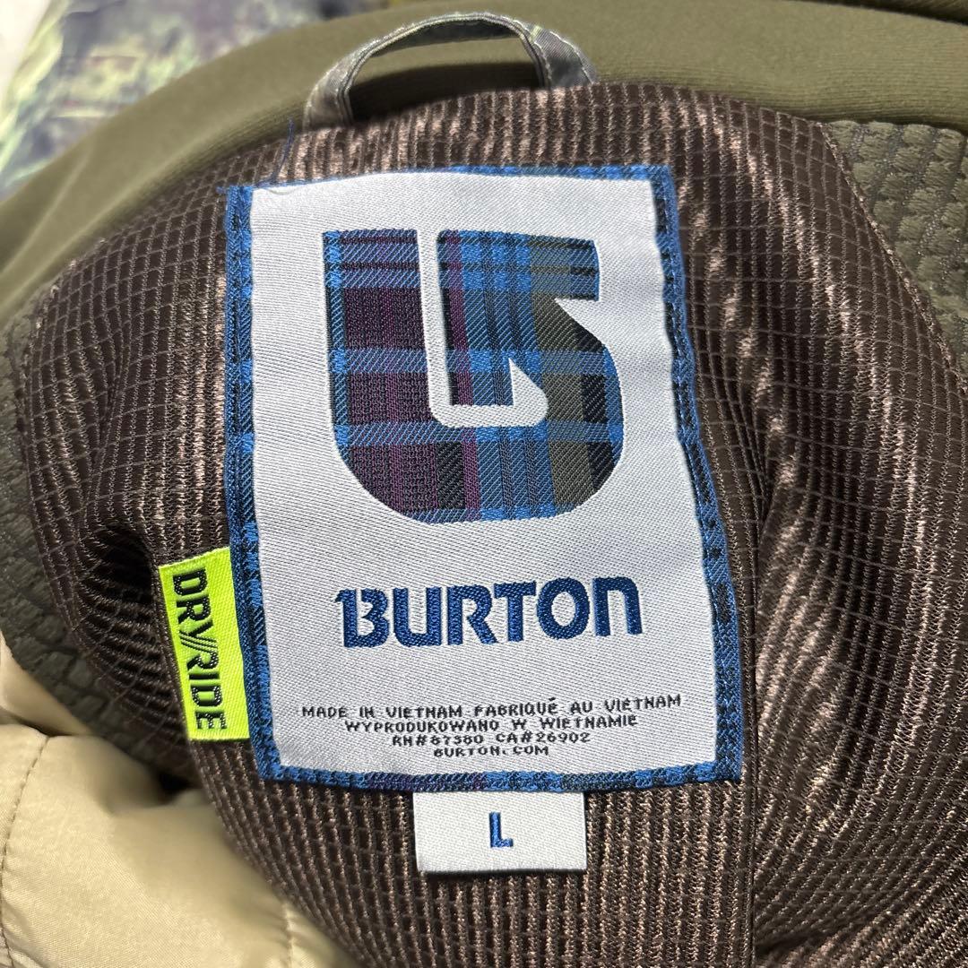 BURTON バートン 総柄カモ スノーボードジャケット フード付き 2722